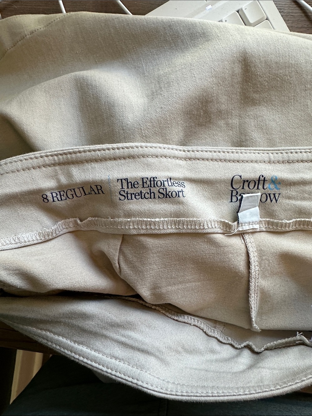 croft & barrow The Effortless Stretch Skort Light Tan Size 8 - Picture 5 of 12